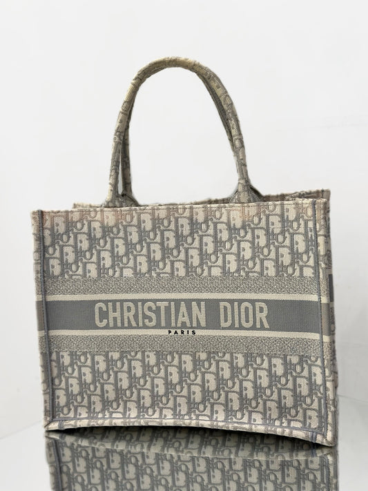 Dior - Book Tote - Oblique Jacquard Canvas - Grey - (medium)