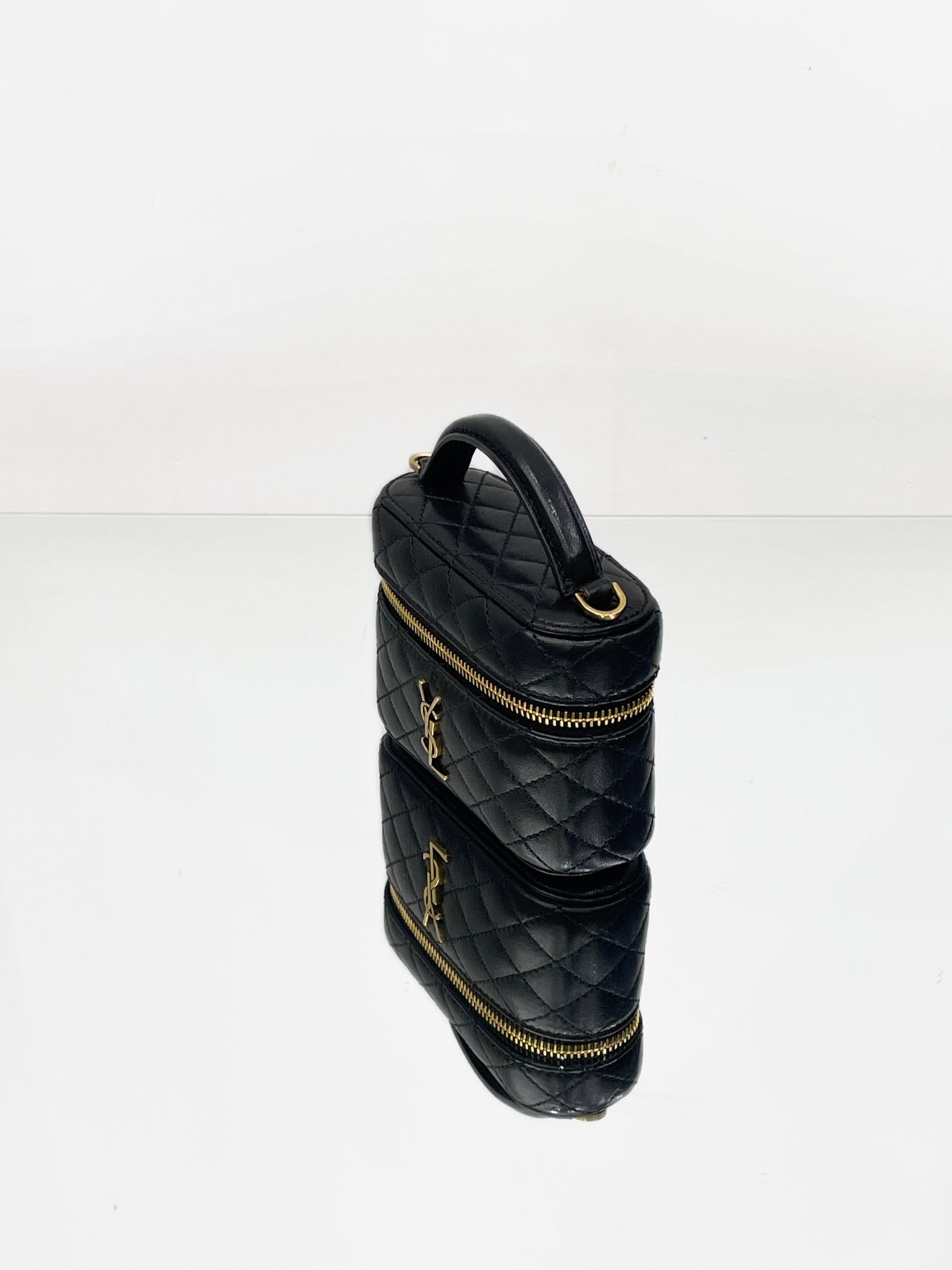 Saint Laurent - Gaby Mini Vanity Case - Leather - Black - (mini)