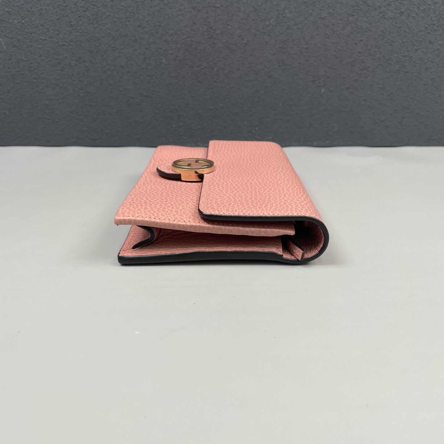 Gucci - Interlocking G Wallet on Chain - Grained leather - Pink - (Mini)