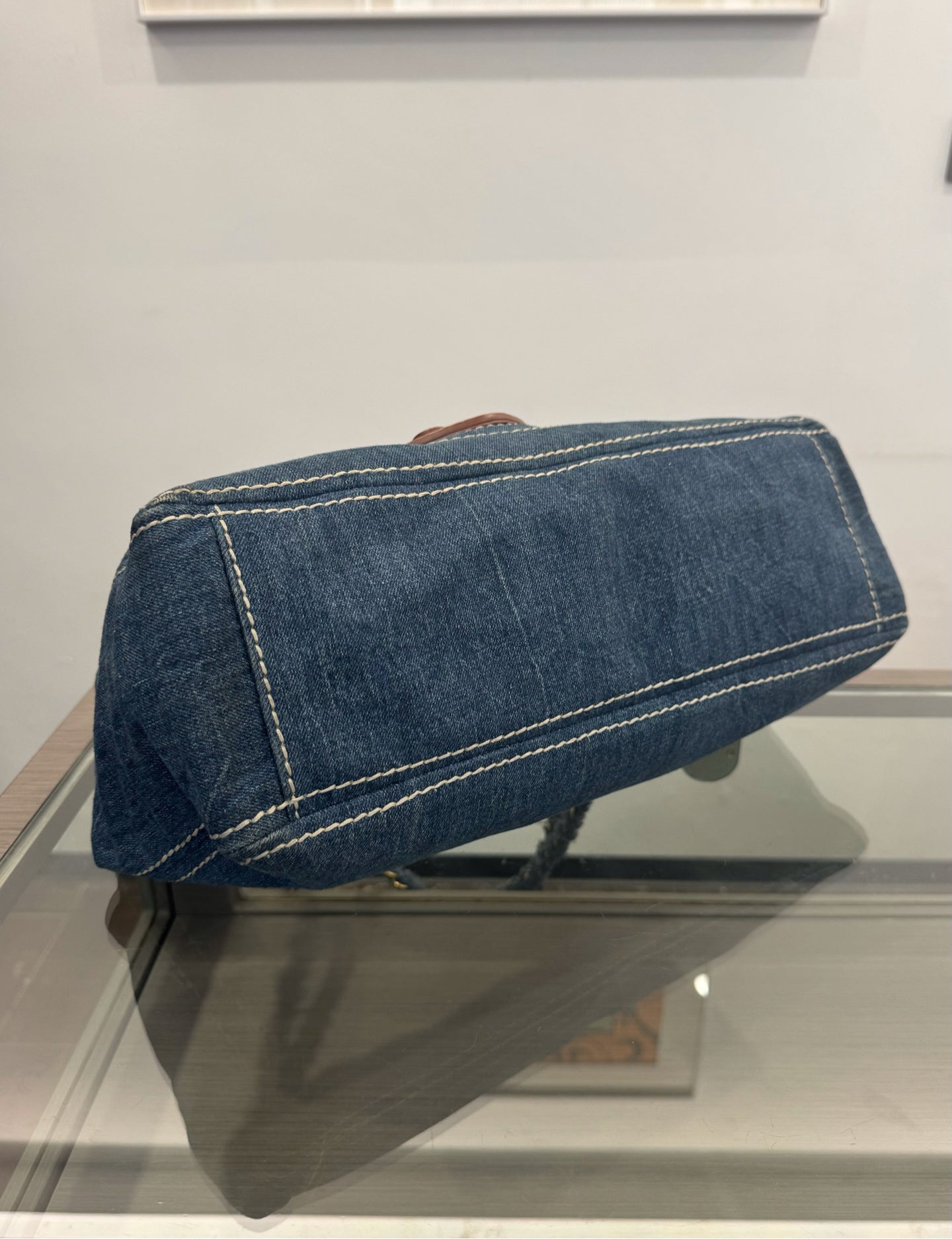 Prada - Wanderer Shoulder Bag - Denim - Blue - (medium)