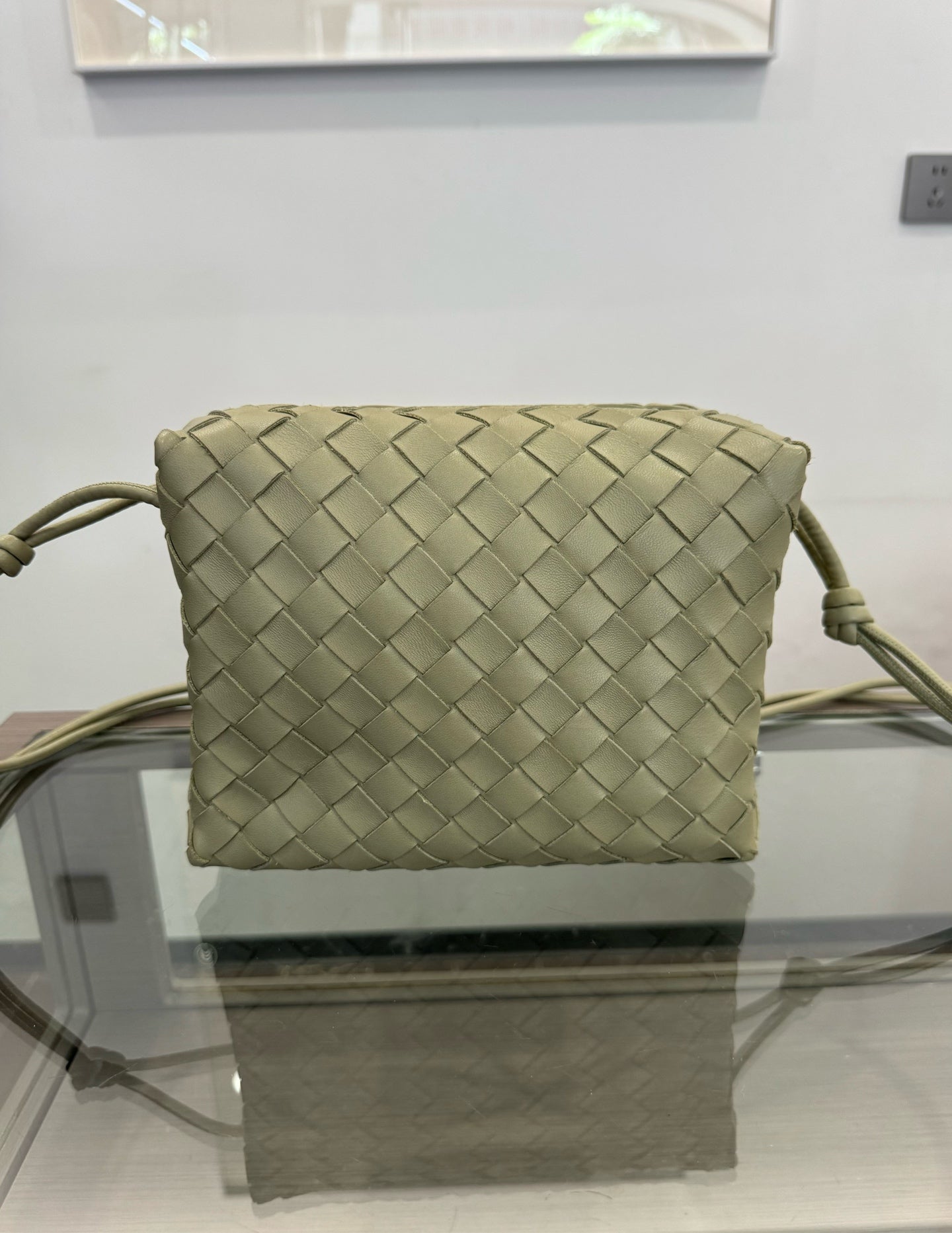 Bottega Veneta - Small Loop Camera Bag (Item 680255V1G112916) - Lambskin leather - Green - (small)