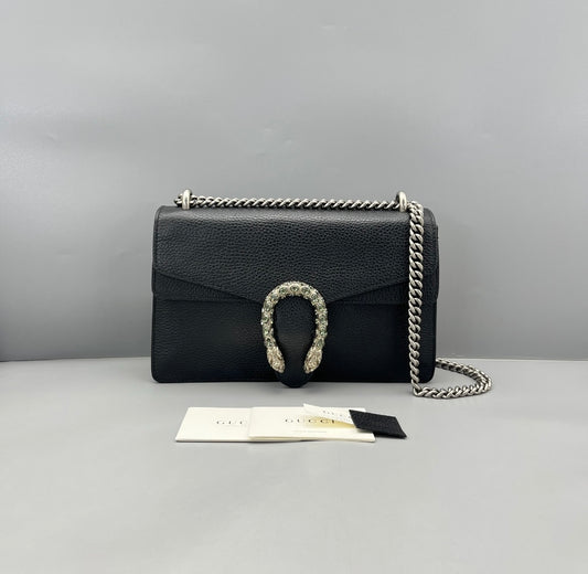 Gucci - Dionysus Medium Shoulder Bag - Leather - Black - (Medium)
