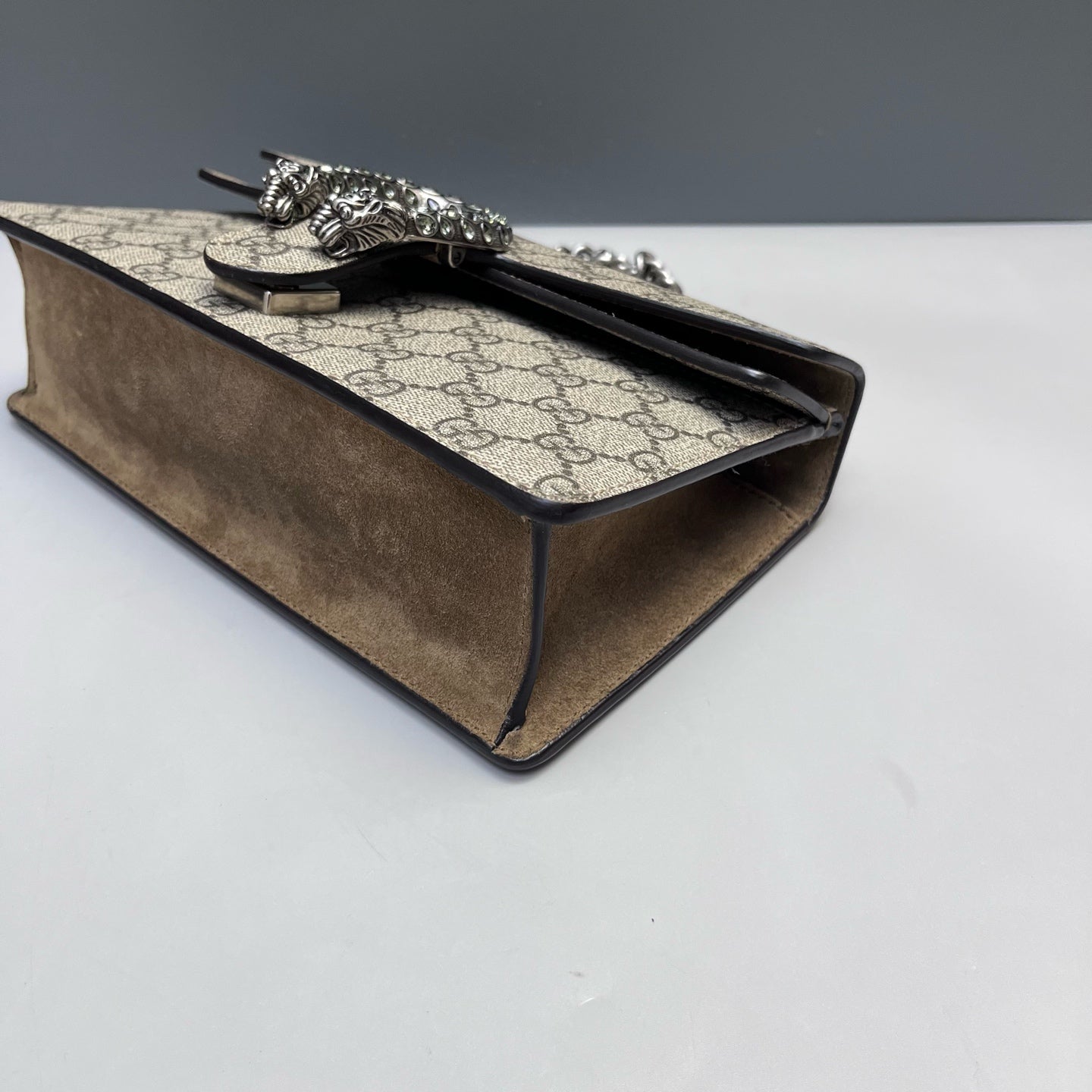 Gucci - Dionysus Shoulder Bag - GG Supreme coated canvas, suede, and leather trim - Beige - (medium)