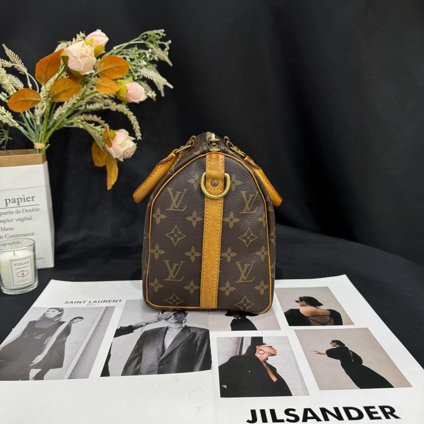 Louis Vuitton - Speedy 25 Bandoulière - Monogram coated canvas with Vachetta leather trim - Brown - (Small)