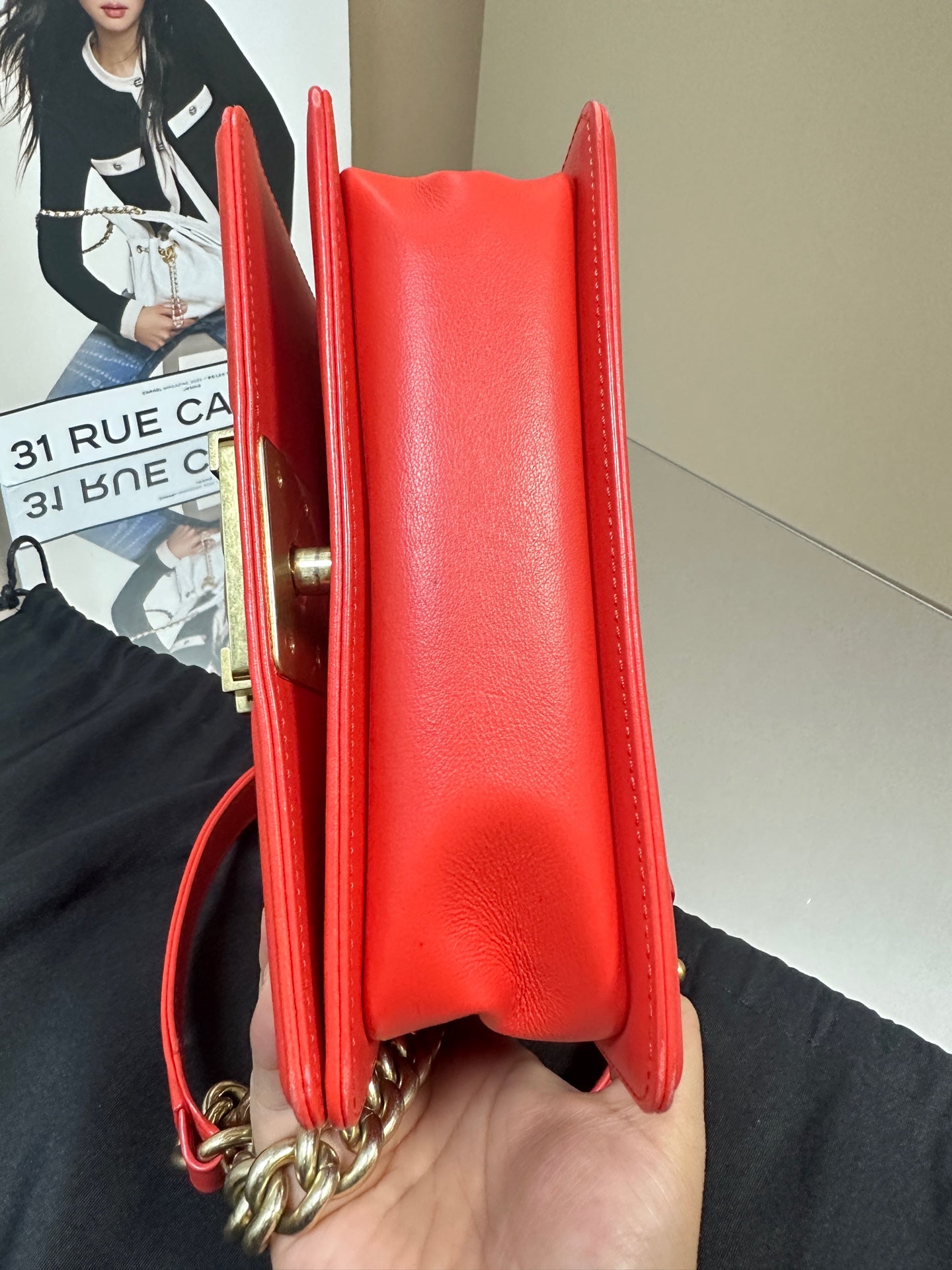 Chanel - Boy Bag - Leather - Red - (Small)