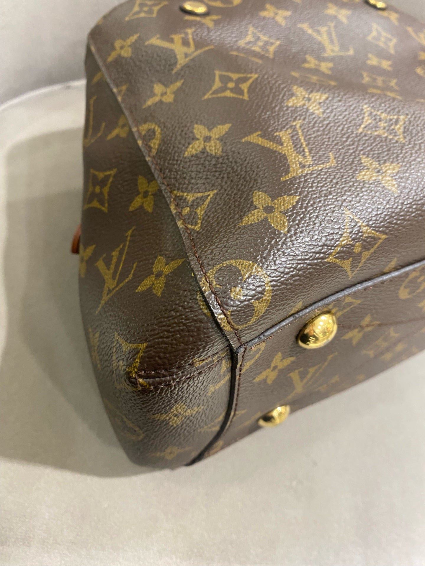 Louis Vuitton - Montaigne BB - Monogram coated canvas with natural Vachetta leather trim - Brown - (Small)