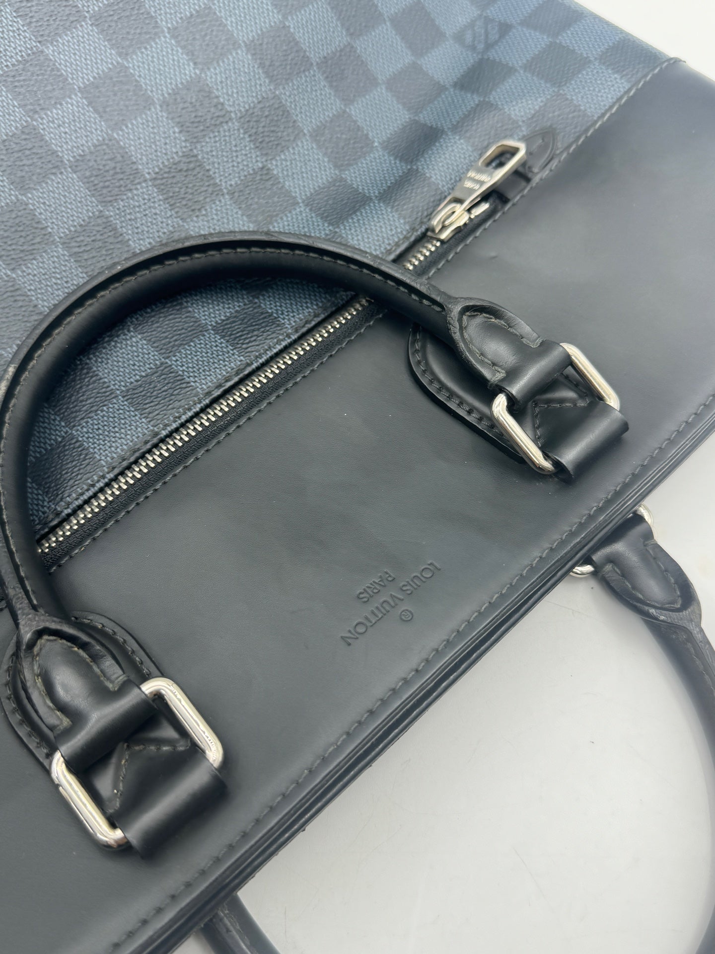 Louis Vuitton - Porte-Documents Vertical - Damier Graphite canvas with leather trim - Blue - (Large)