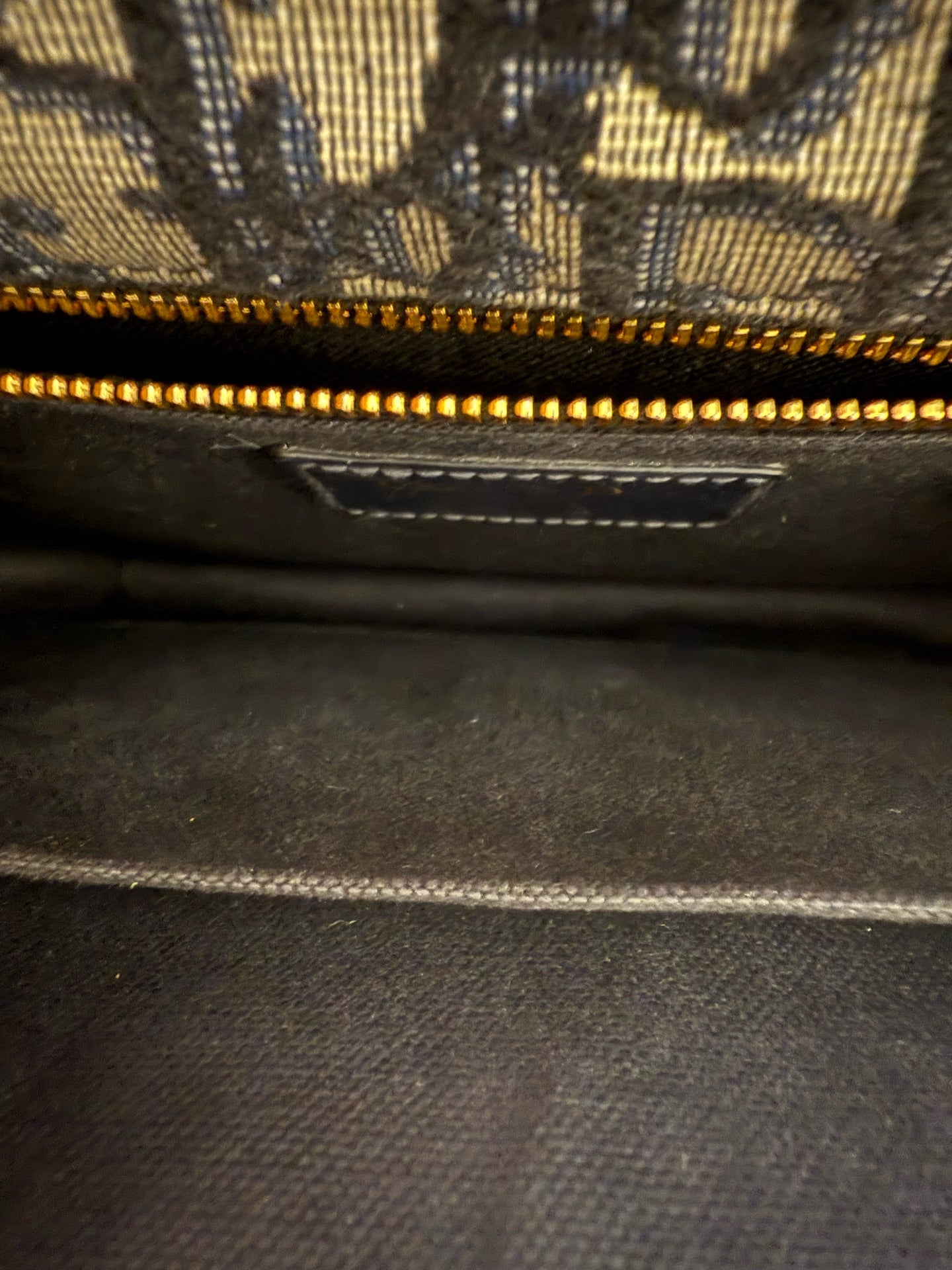 Dior - Montaigne 30 - Jacquard canvas with leather trim - Navy and Beige - (Medium)