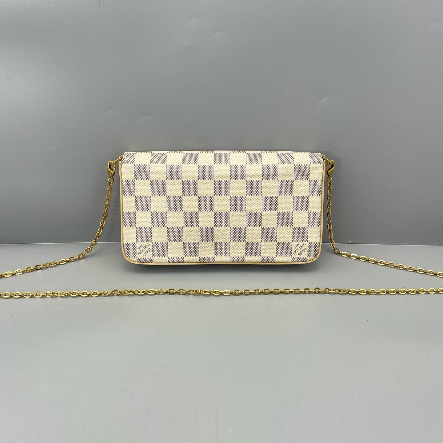 Louis Vuitton - Felicie Pochette - Damier Azur coated canvas with leather trim - White - (Mini)