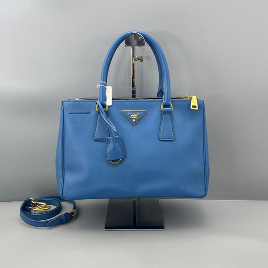 Prada - Galleria Saffiano Lux Tote - Saffiano leather - Blue - (medium)