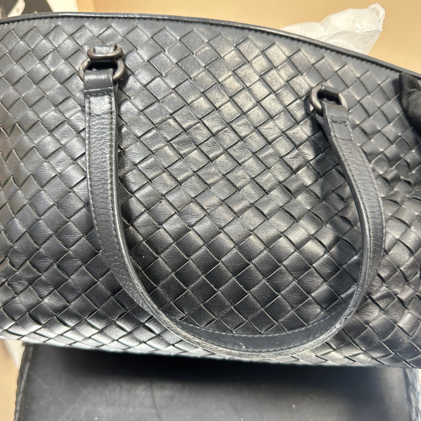 Bottega Veneta - Intrecciato Tote Shoulder Bag - Lambskin leather - Black - (medium)