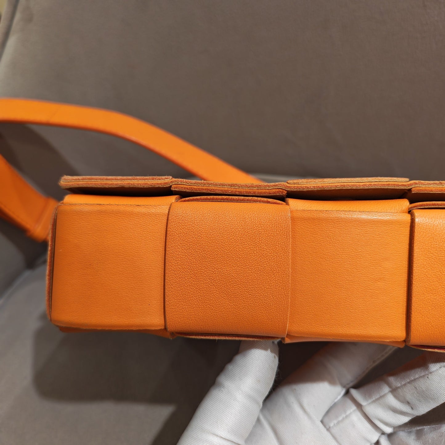 Bottega Veneta - Cassette - Lambskin leather - Orange - (small)