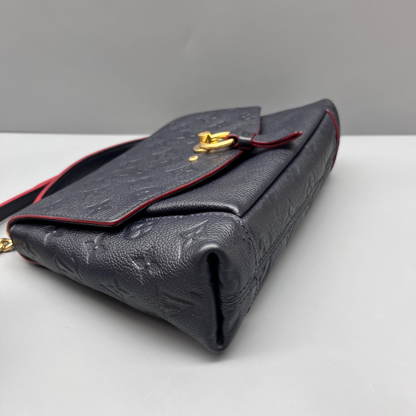 Louis Vuitton - Blanche BB Messenger Bag - Monogram Empreinte leather - Navy with Red Glazing - (mini)