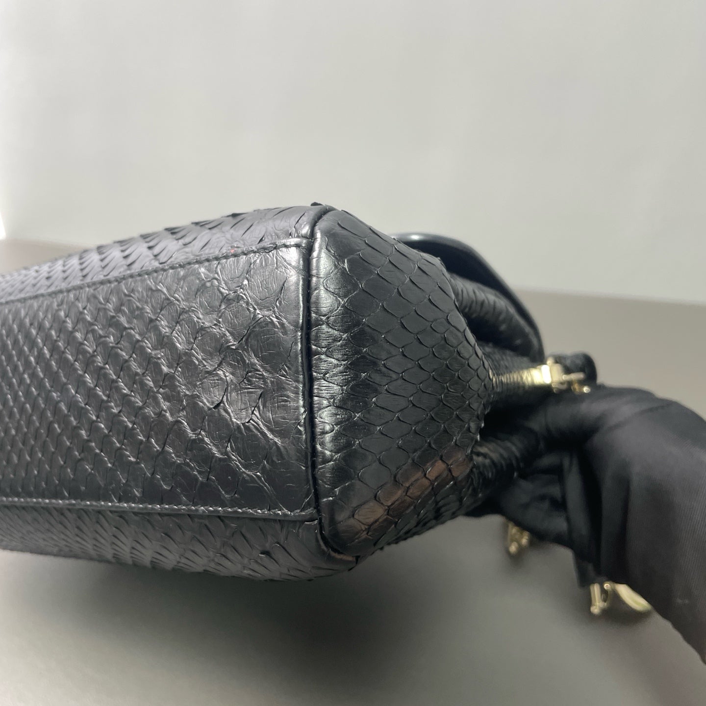 Dior - Diorling Chain Bag - Python skin - Black - (small)