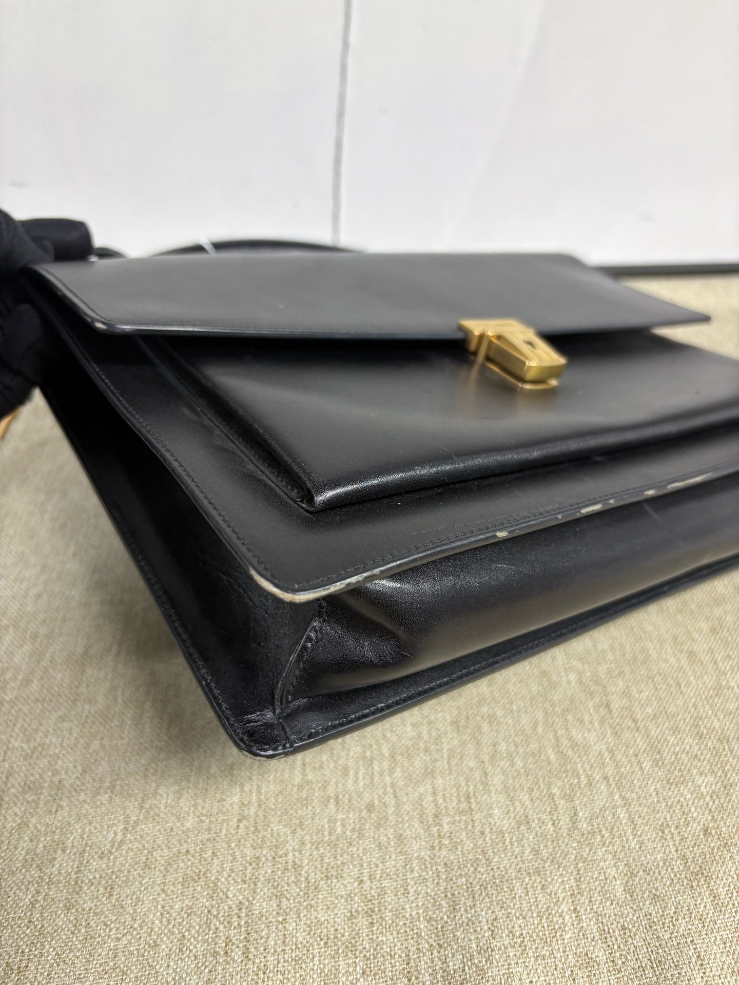Saint Laurent - High School Satchel - Cowhide leather - Black - (large)