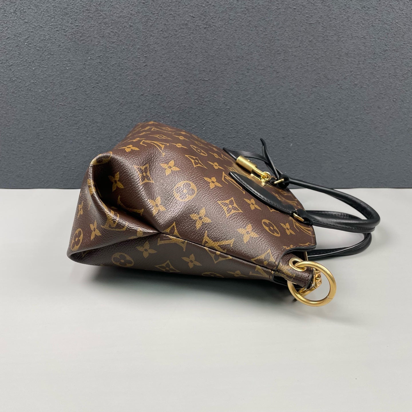 Louis Vuitton - Flower Tote - Monogram coated canvas with black grained leather trim - Brown - (medium)