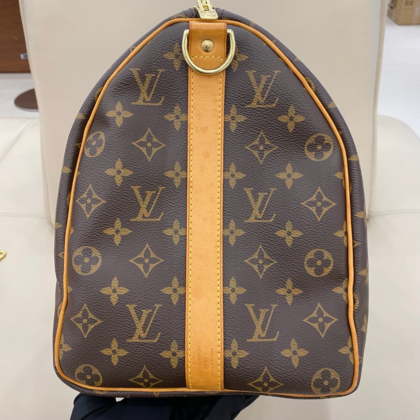 Louis Vuitton - Keepall 45 Bandouliere - Monogram coated canvas with Vachetta leather trim - Brown - (large)