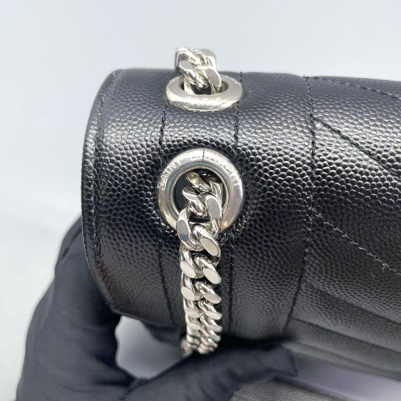 Saint Laurent - Envelope Chain Bag - Leather - Black - (medium)