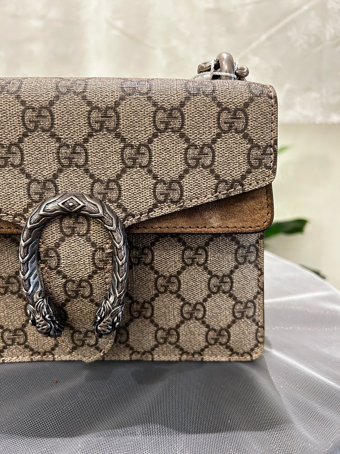 Gucci - Dionysus - GG Supreme canvas with suede trim - Beige - (small)