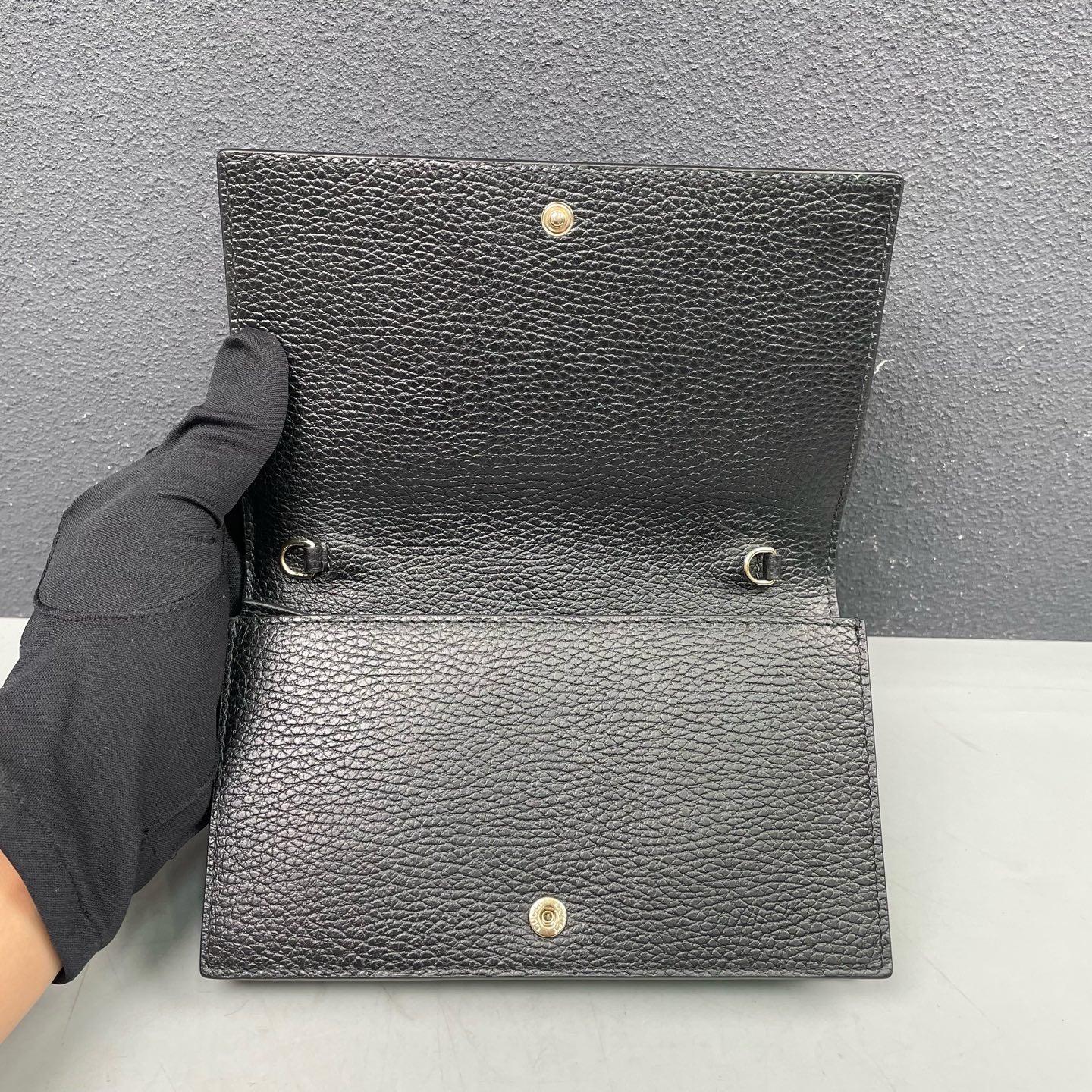 Gucci - WOC Crossbody Bag - Pebbled leather - Black - (mini)