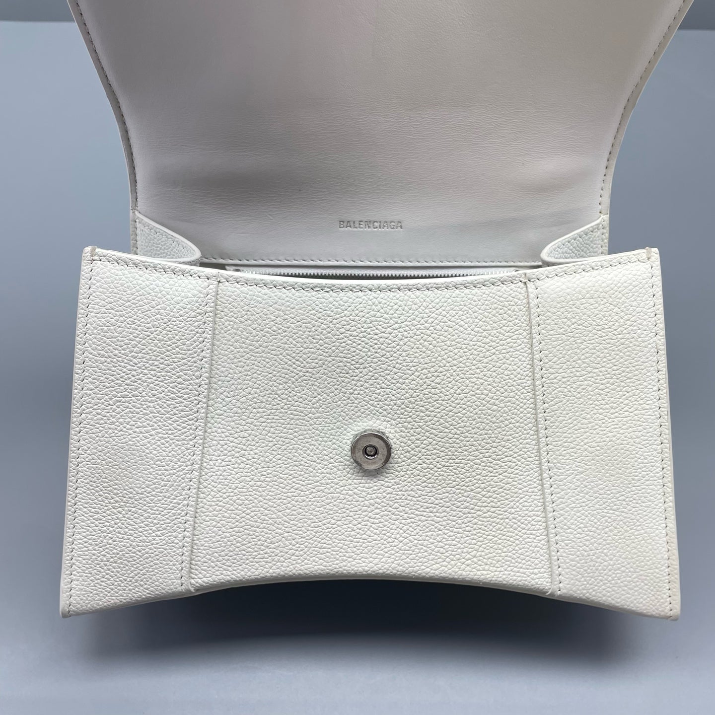 Balenciaga - Hourglass Small Bag - Grained leather - White - (mini)