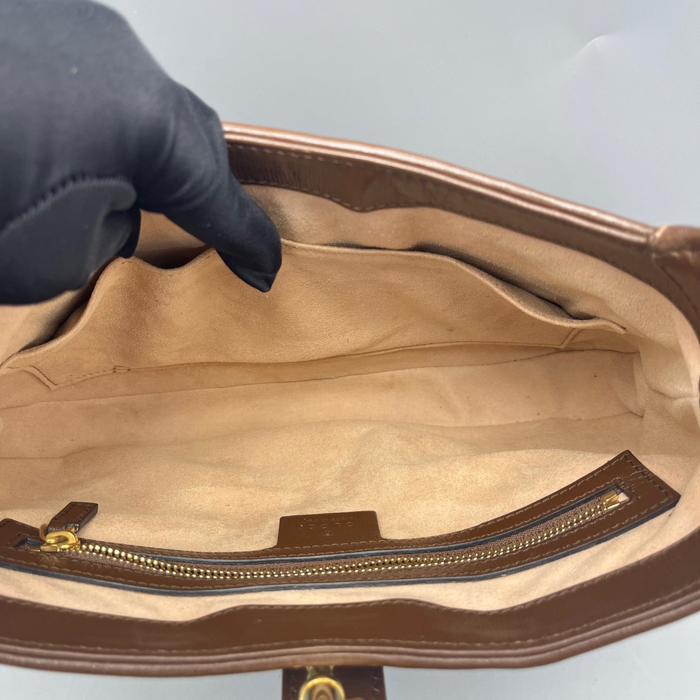 Gucci - Jackie 1961 Shoulder Bag - GG Supreme canvas with Leather trim - Brown - (medium)