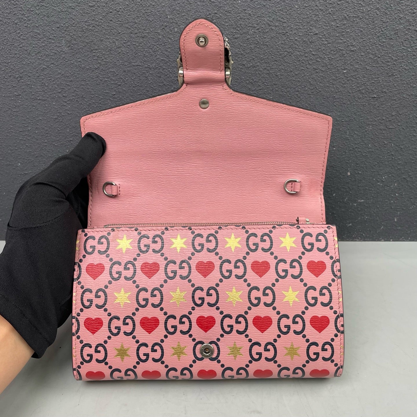 Gucci - Dionysus Valentine's Day Limited Heart WOC - Coated canvas with leather trim - Pink - (mini)