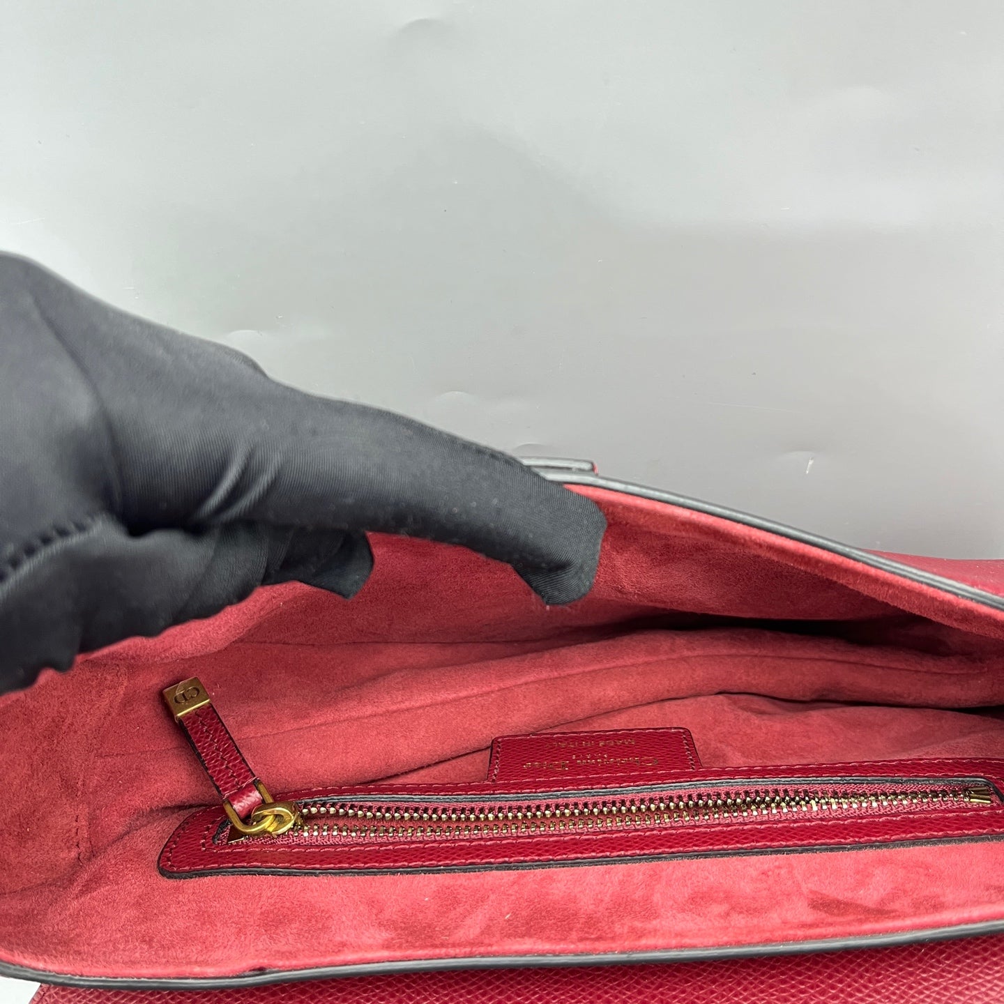 Dior - Saddle Bag - Leather - Burgundy - (medium)
