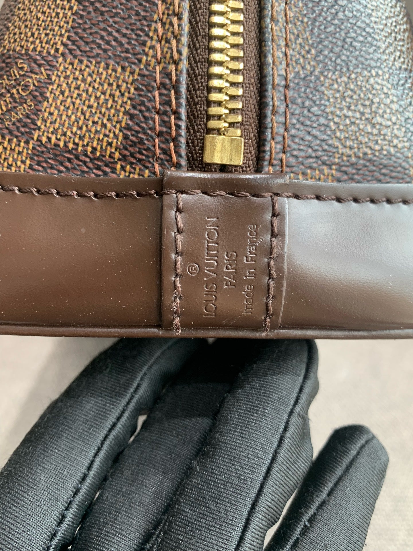 Louis Vuitton - Alma PM - Damier Ebene coated canvas with smooth leather trim - Brown - (Medium)