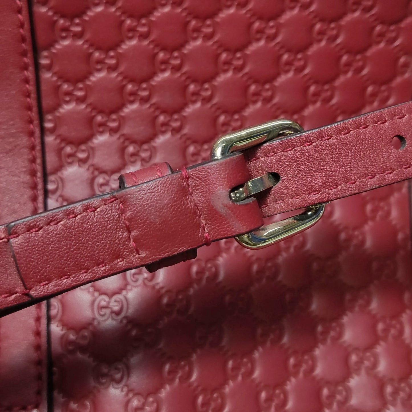 Gucci - Microguccissima Dome Bag (449654) - Leather - Red - (Mini)