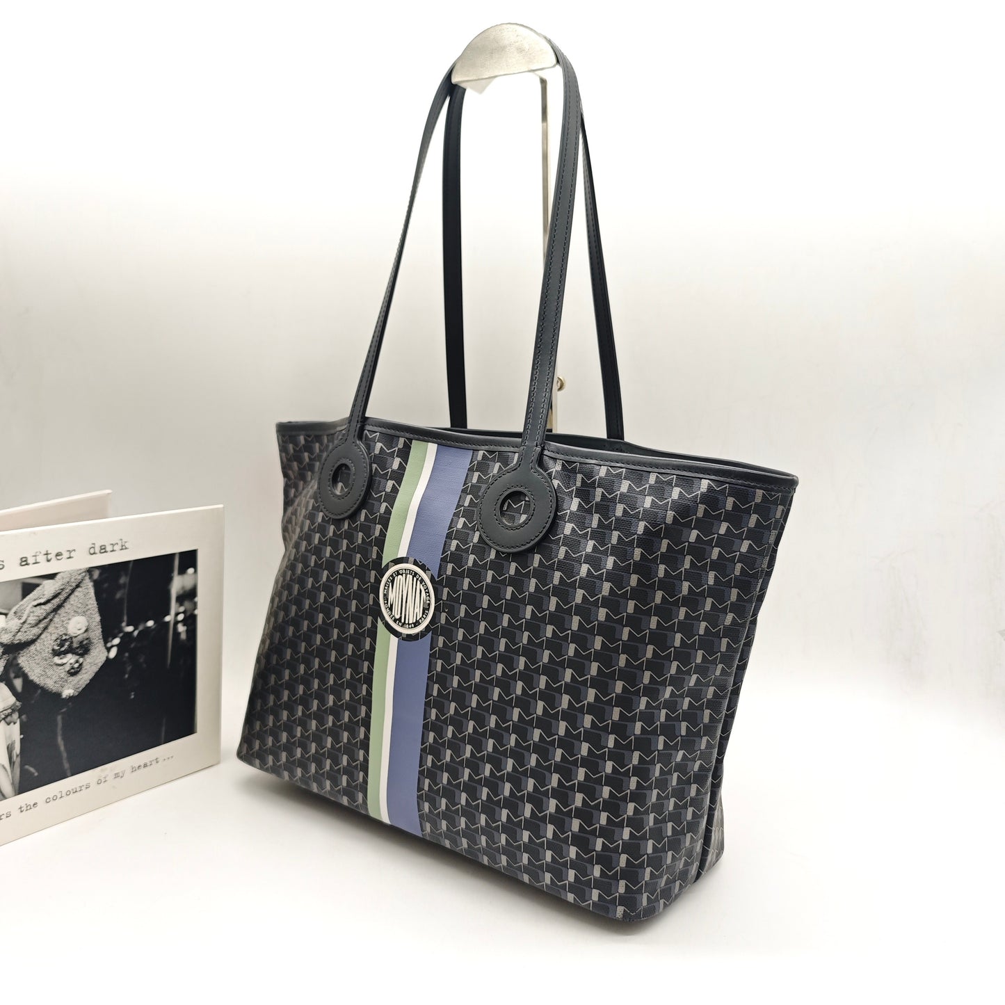 Moynat - Oh! Tote - Coated canvas with leather trim - Black - (Medium)