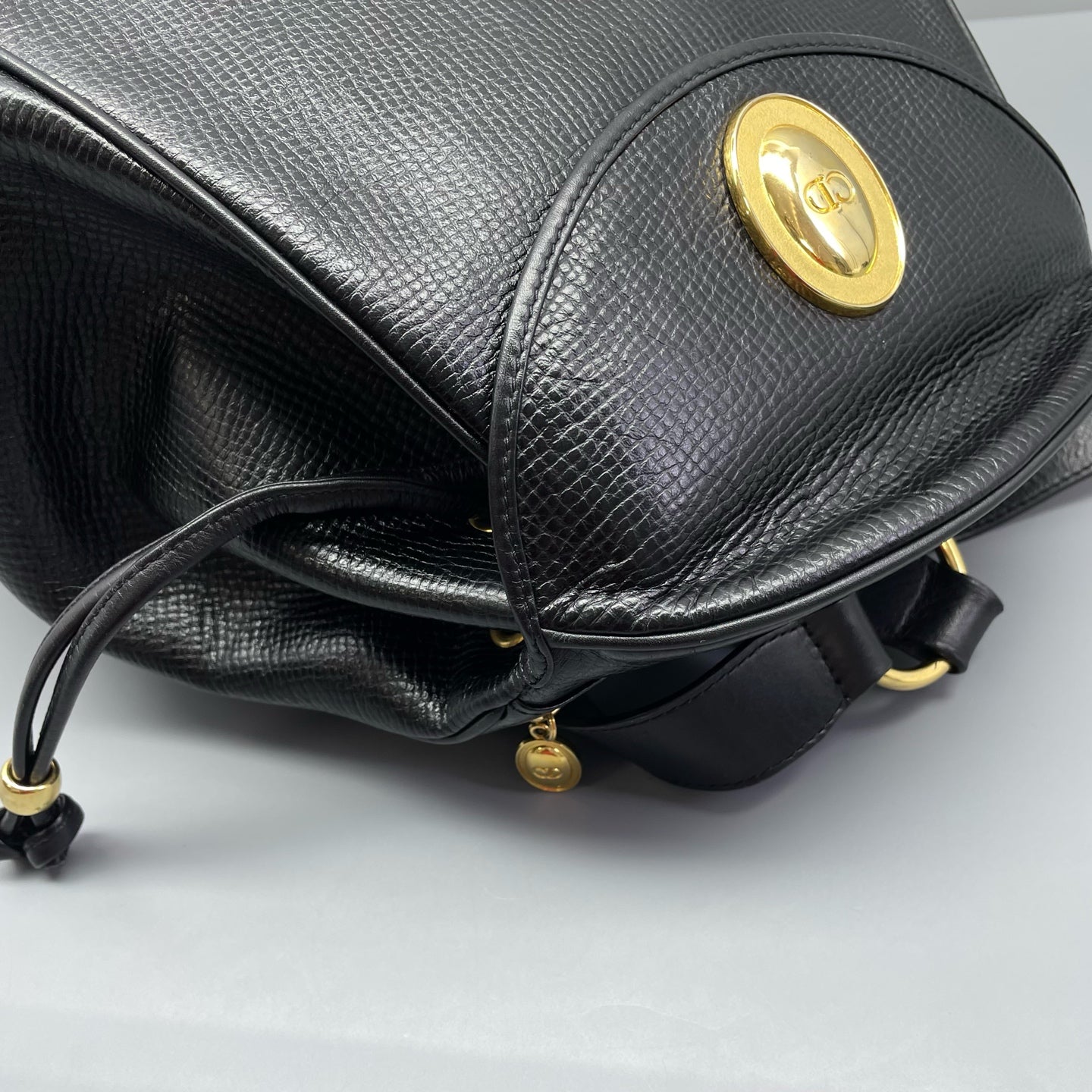 Dior - Vintage CD Coin Backpack - Leather - Black - (medium)