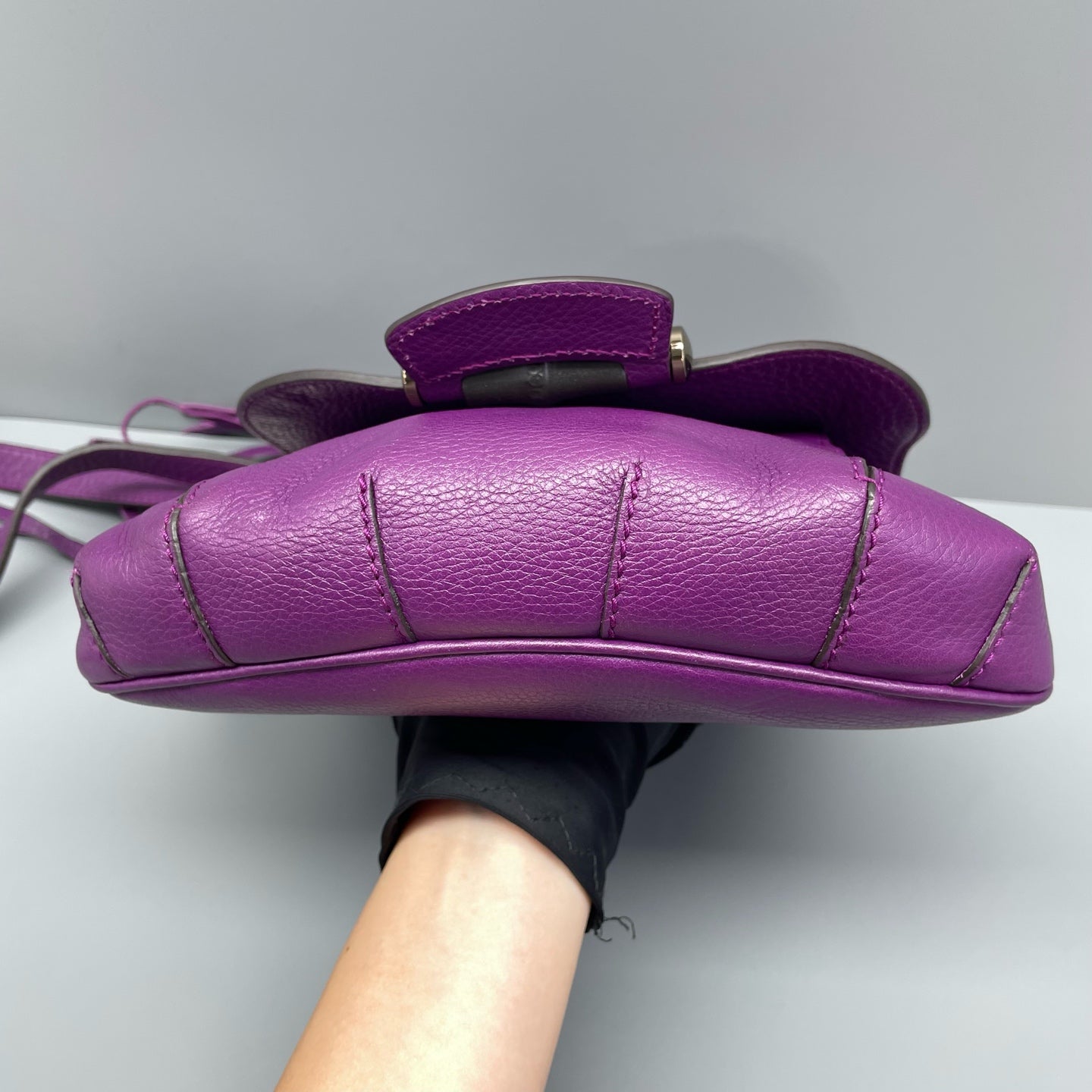 Gucci - Tassel Bamboo Shoulder Bag - Leather - Purple - (small)