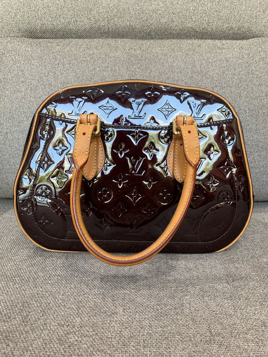 Louis Vuitton - Summit Bowling Bag - Patent leather and Vachetta leather - Burgundy - (Medium)