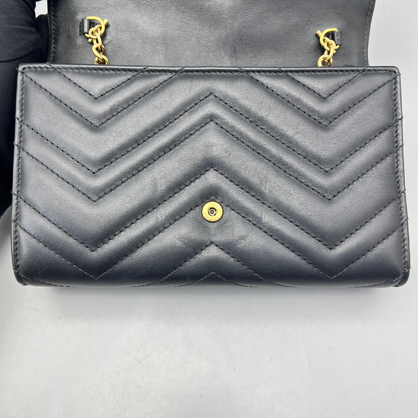 Gucci - Marmont Wallet on Chain - Leather - Black - (mini)