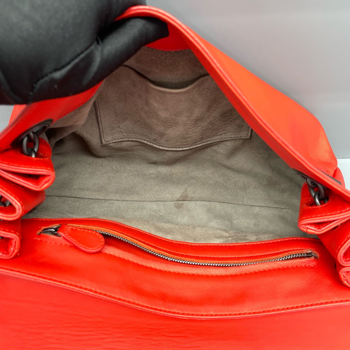 Bottega Veneta - Intrecciato Flap Bag - Lambskin leather - Orange - (Small)