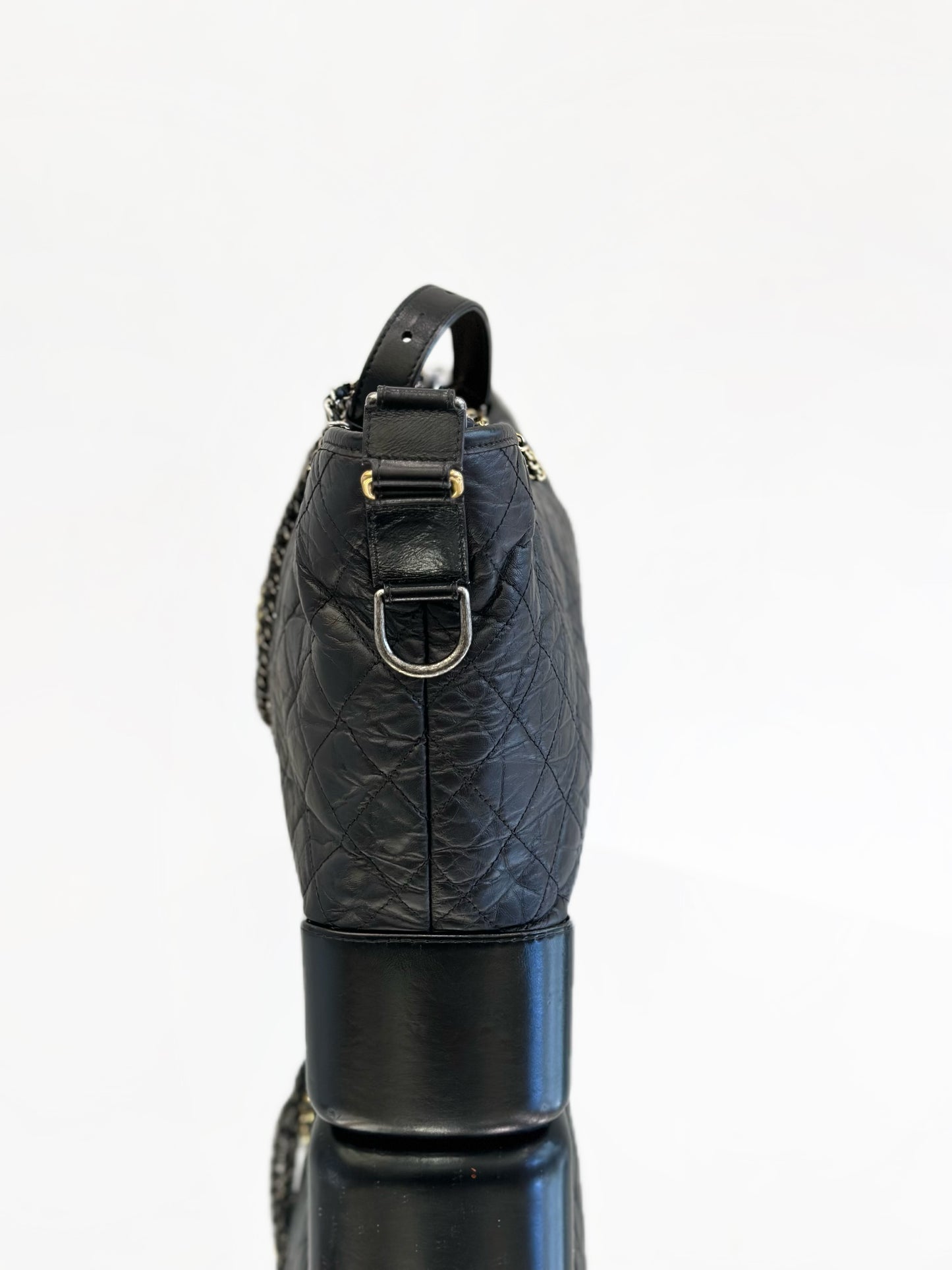 Chanel - Gabrielle Hobo Bag - Calfskin leather - Black - (Large)