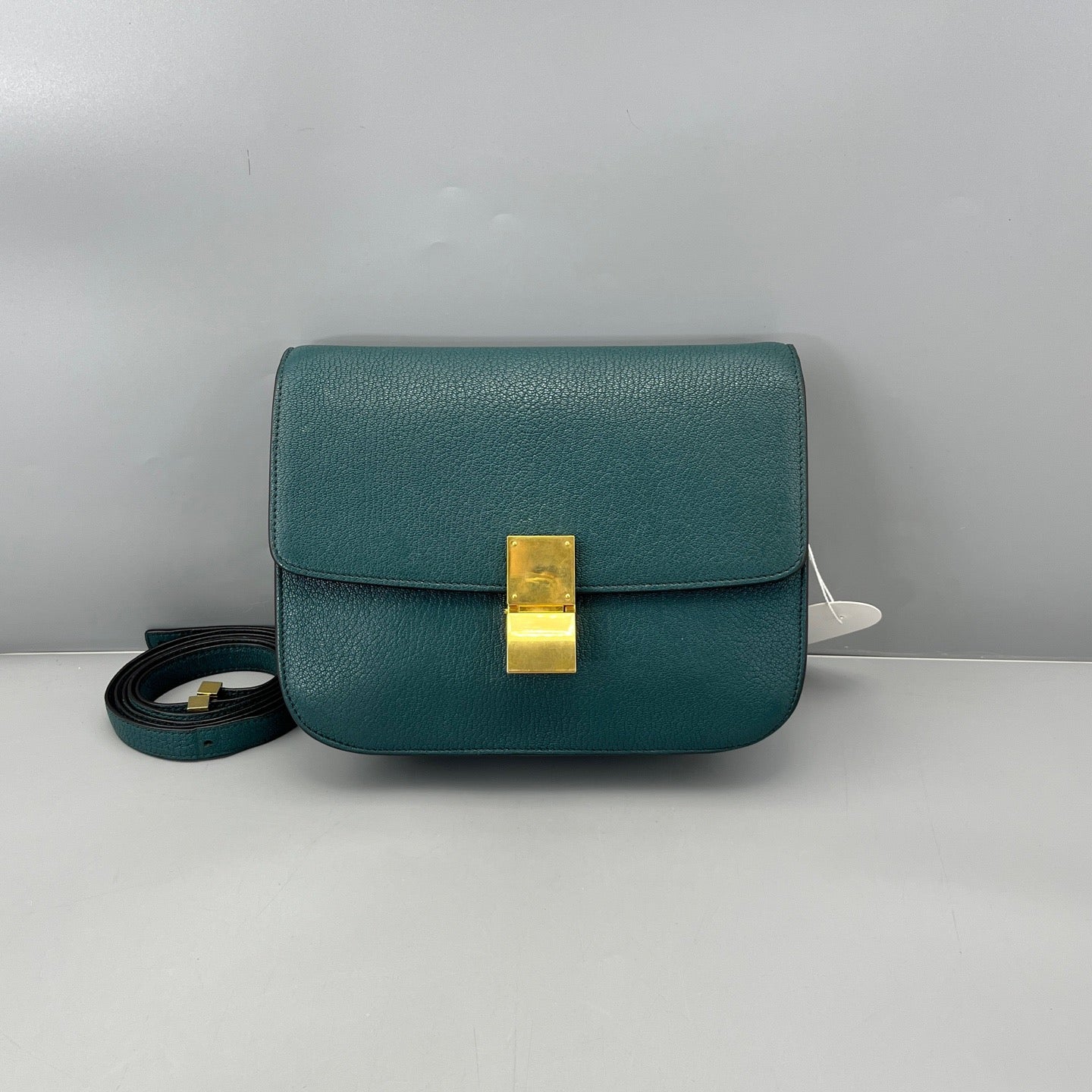 Celine - Box Medium - Grained calfskin leather - Green - (Medium)