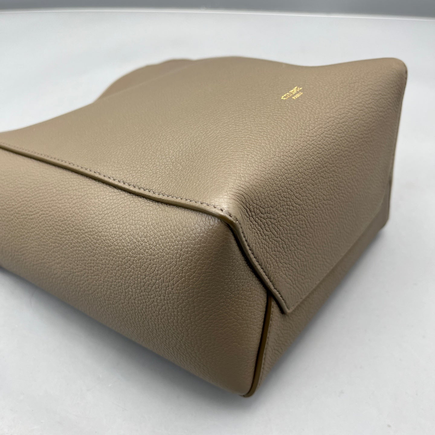 Celine - Small Bucket Bag - Grained leather - Grey - (small)