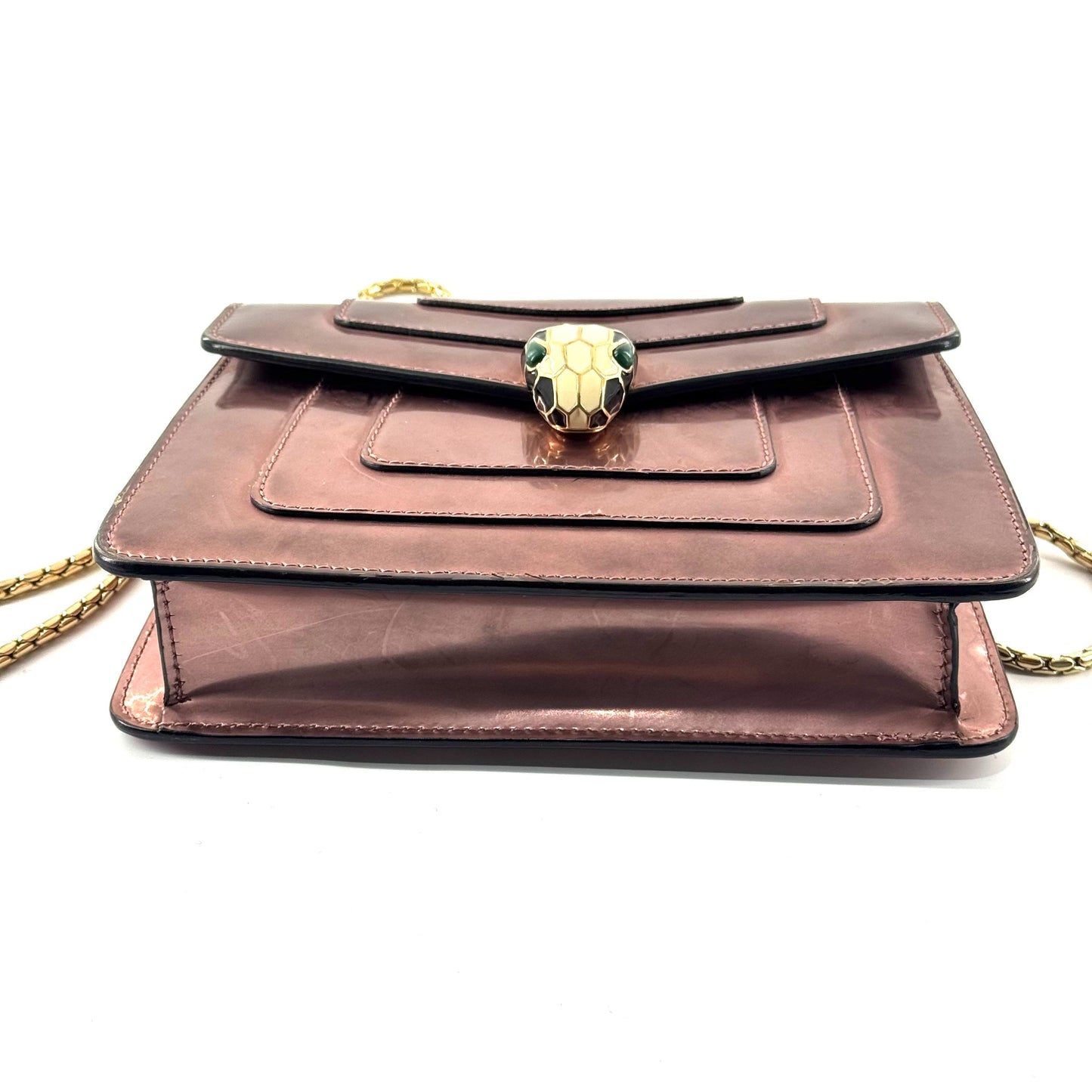 Bvlgari - Serpenti Forever Flap Bag - Patent leather - Pink - (mini)