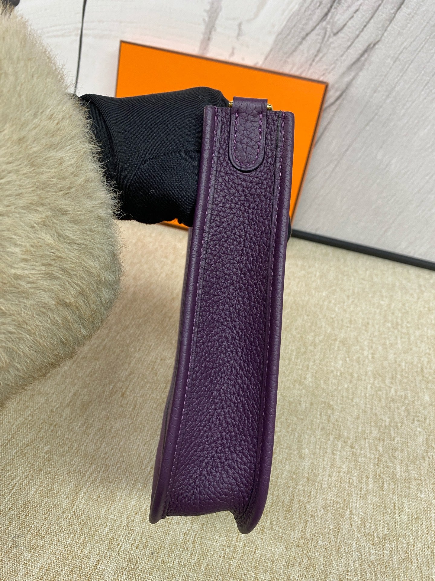 Hermes - Evelyne 16 Amazone mini - Taurillon Clemence leather - Blackcurrant Purple (Cassis) - (mini)