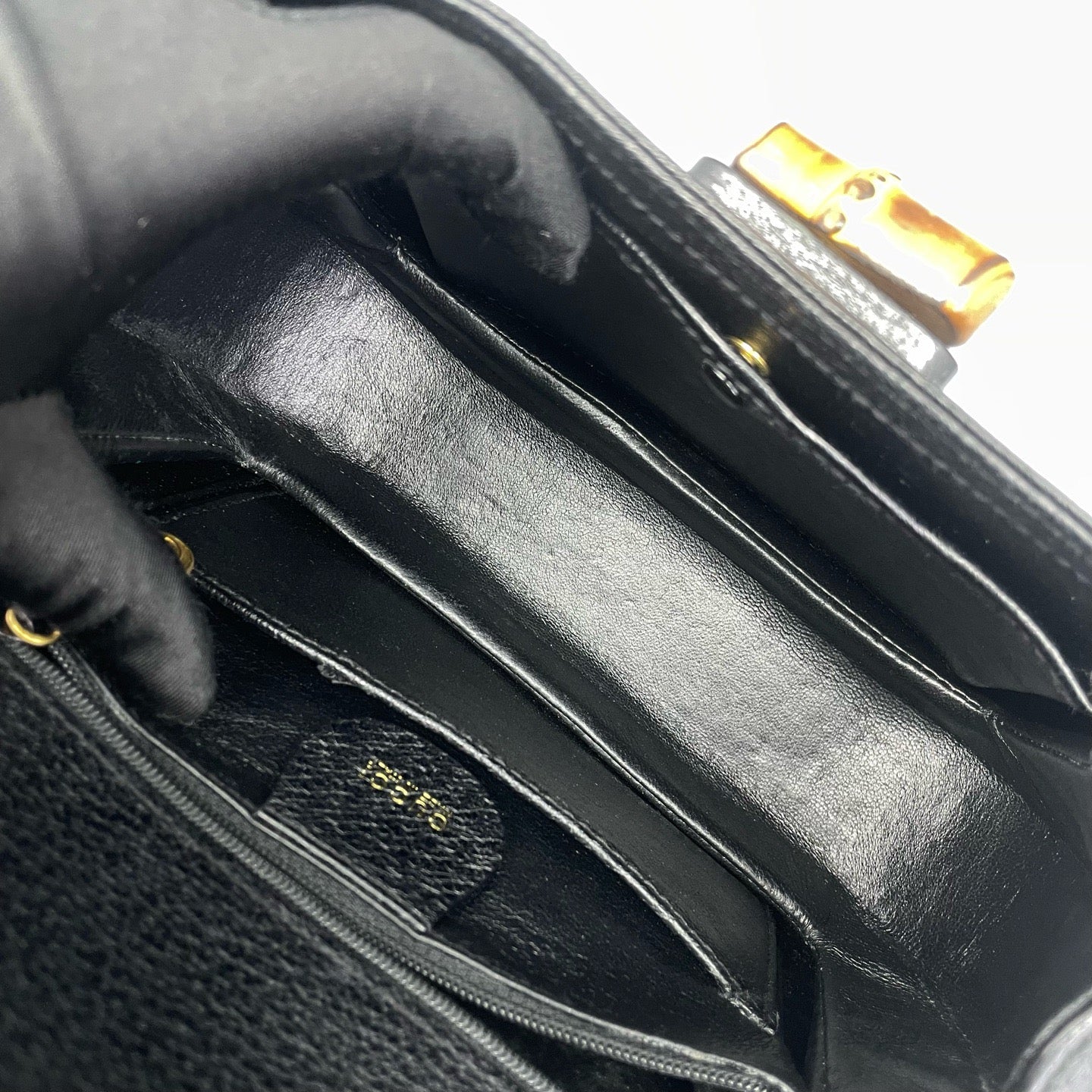 Gucci - Diana Bamboo Top Handle Shoulder Bag - Grained leather - Black - (mini)