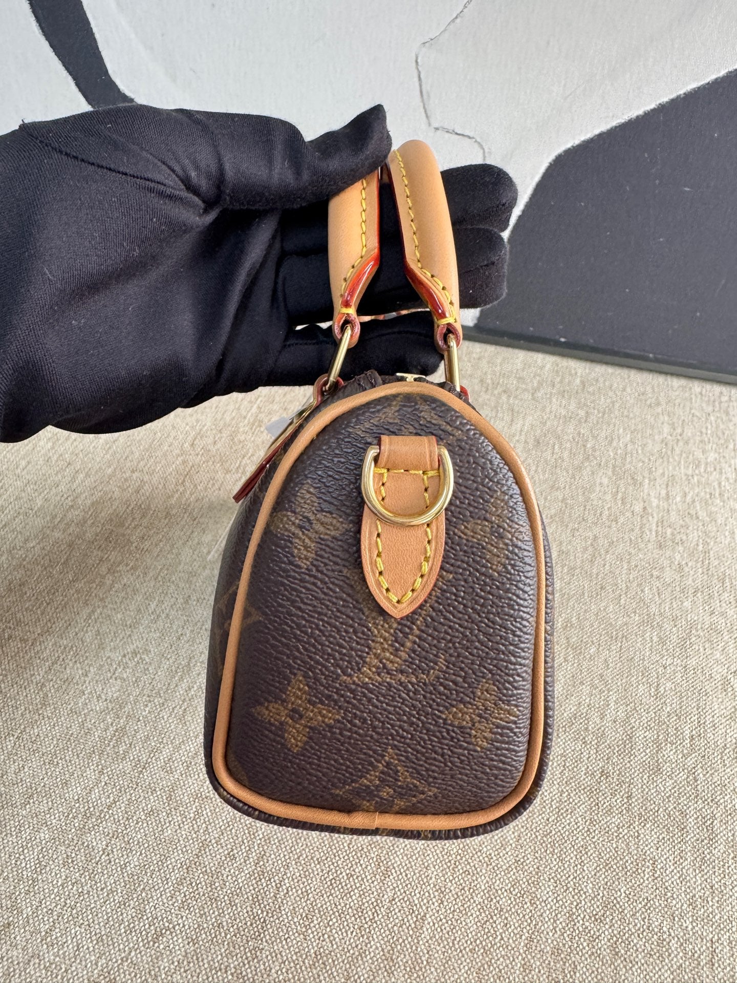 Louis Vuitton - Speedy Nano - Monogram coated canvas with natural Vachetta leather trim and handles - Brown - (mini)