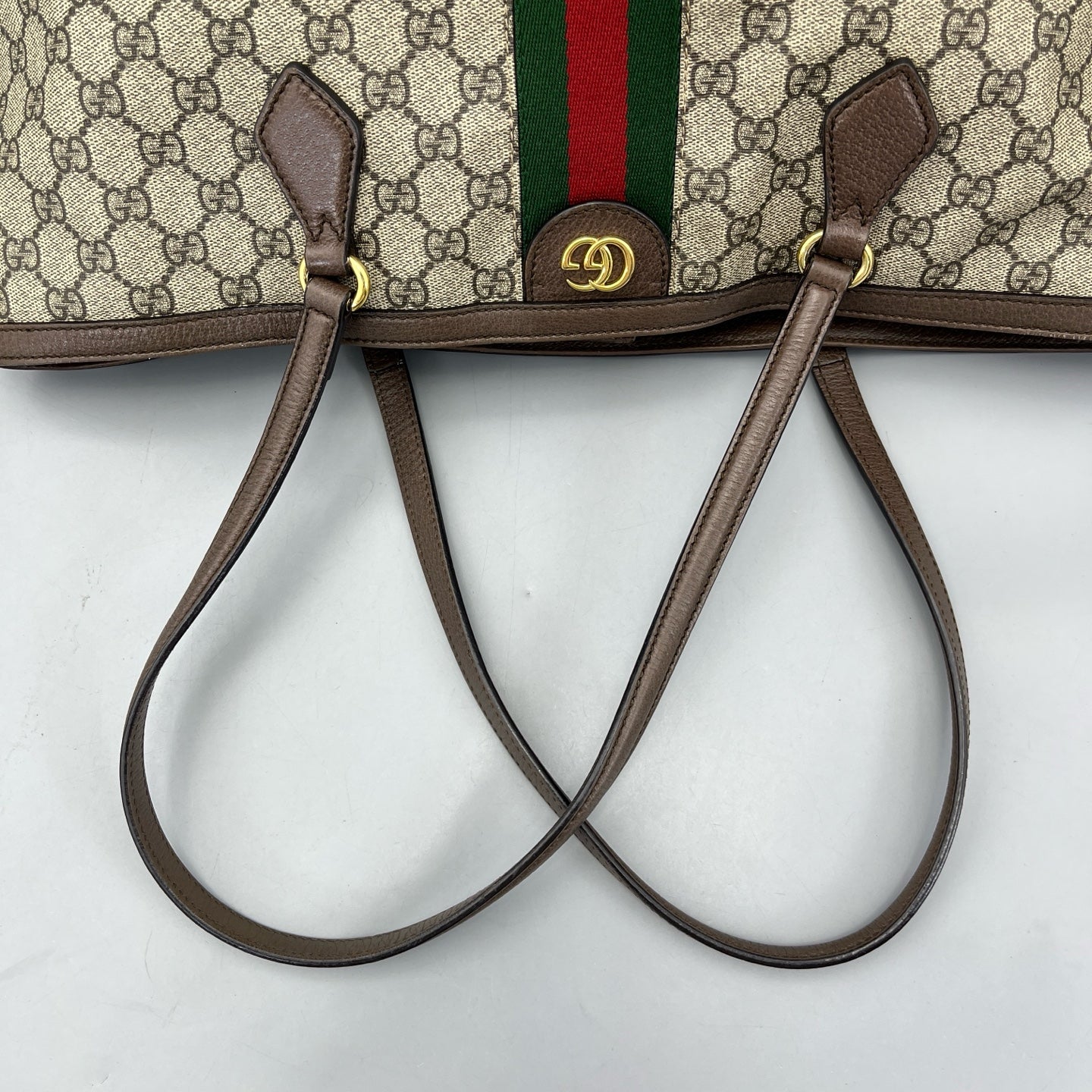 Gucci - Ophidia Tote - GG Supreme canvas with leather trim - Ebony - (medium)