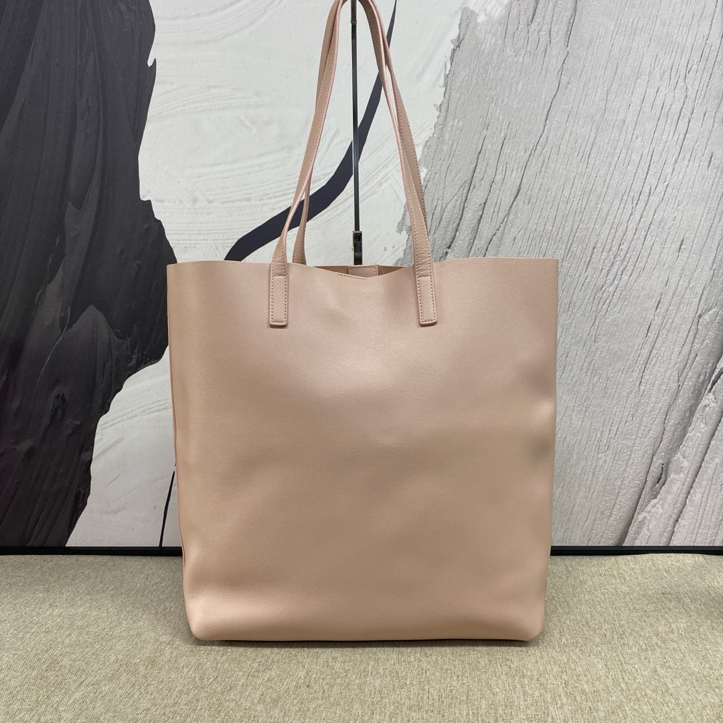 Saint Laurent - Shopping Bag Tote with Pouch - Leather - Pink - (medium)
