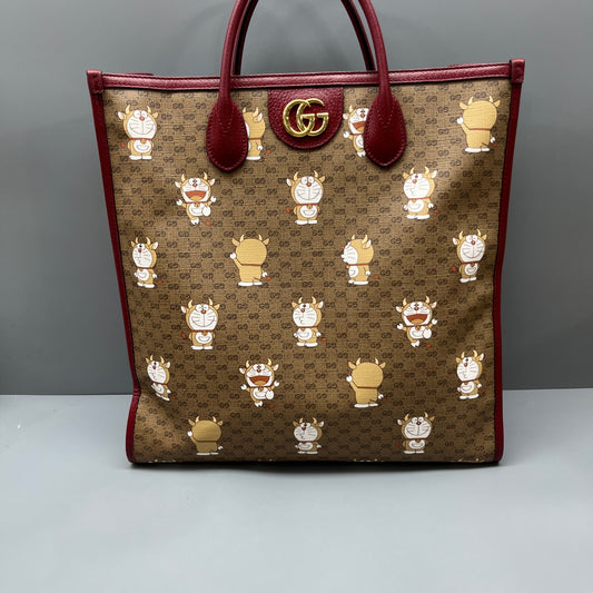Gucci - Doraemon x Gucci GG Supreme Tote Bag - GG Supreme canvas with leather trim - Multicolour - (Large)