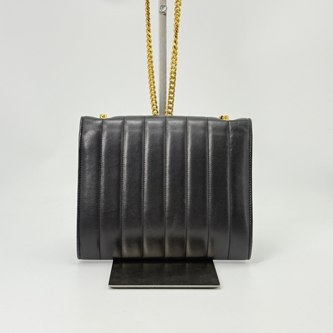 Saint Laurent - Vicky Chain Wallet - Leather - Black with Gold-Tone Hardware - (mini)