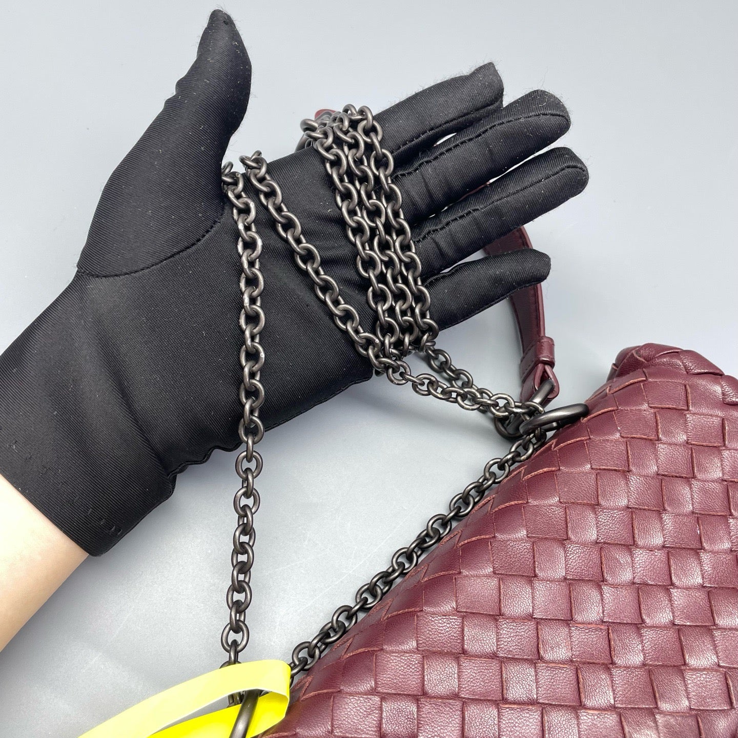 Bottega Veneta - Olympia - Lambskin leather - Burgundy - (Small)