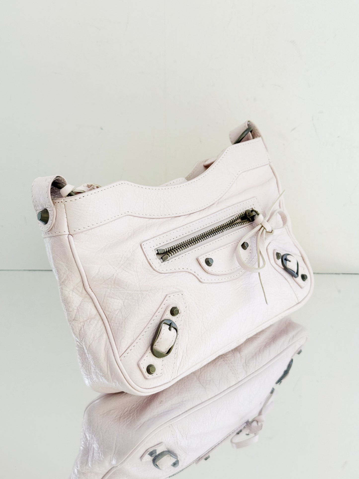 Balenciaga - First - Waxed leather - Pink - (small)
