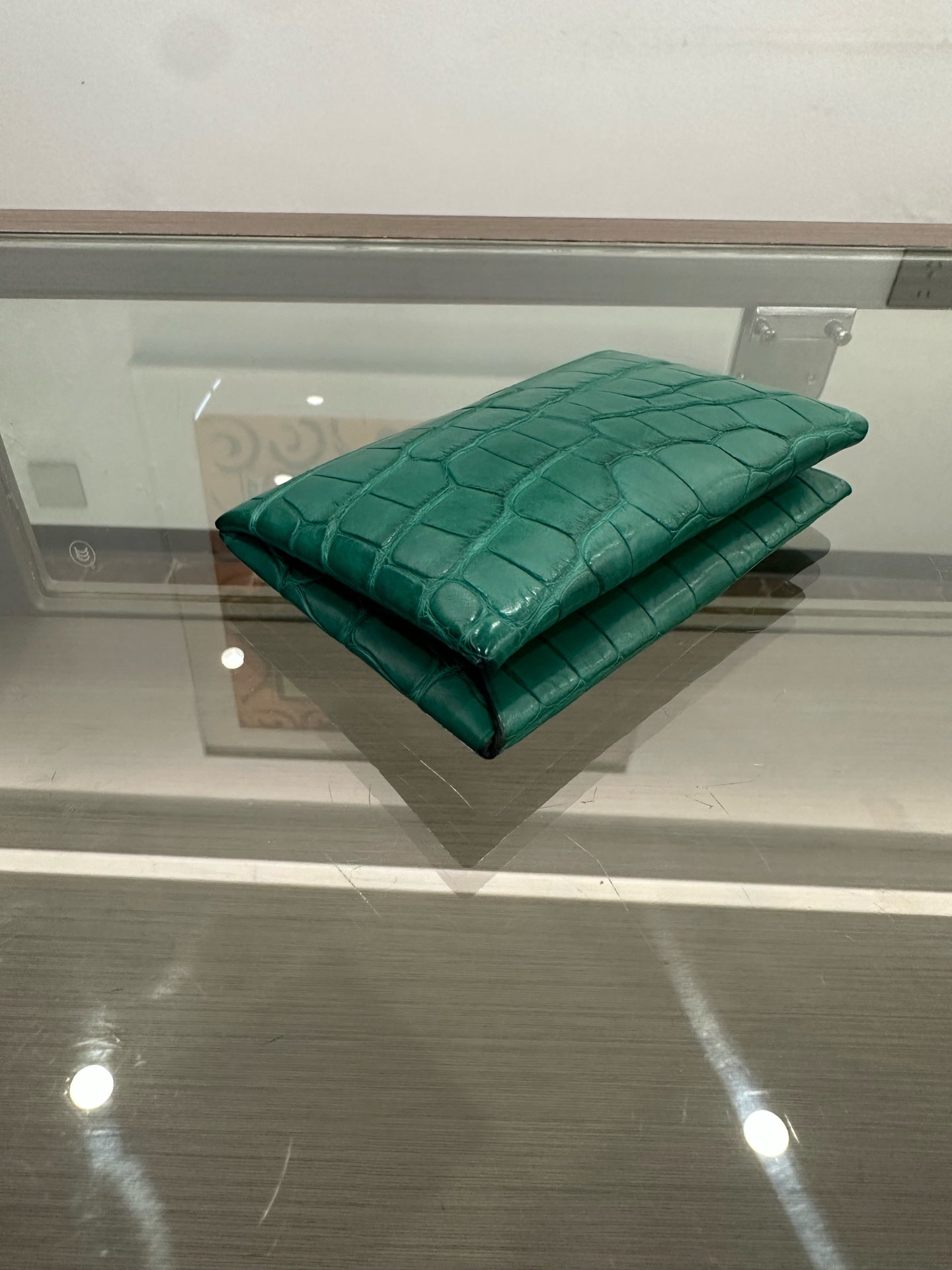 Hermès - Calvi - Exotic leathers - Crocodile - Green - (mini)